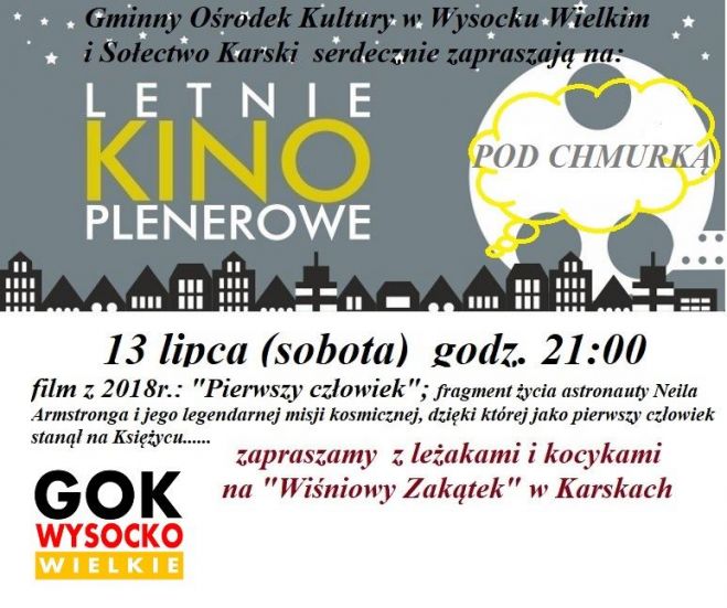 Letnie kino plenerowe. Zapraszamy!