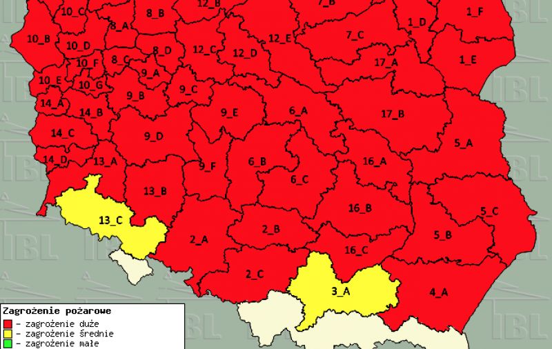 Ogłoszono najwyższy stopień zagrożenia pożarowego