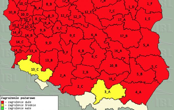 Ogłoszono najwyższy stopień zagrożenia pożarowego